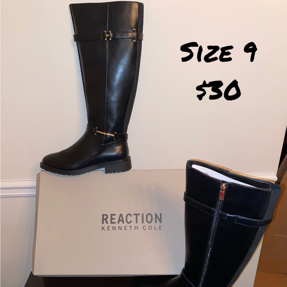 Kenneth Cole Reaction Black Tall Boots